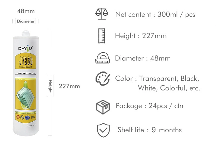 Superior Jy868 Great Big Glass Silicone Sealant Jy868 Great Big Glass Silicone Sealant Hotsale