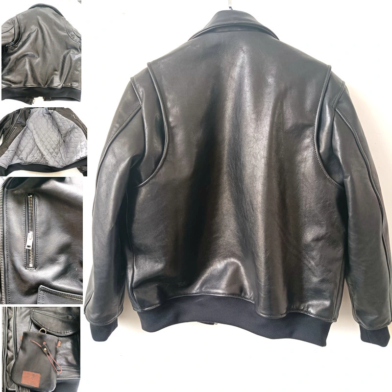 Synthetic Sheepskin Leather Jackets Winter Clothes Cowhide Outwear Knitting Apparel