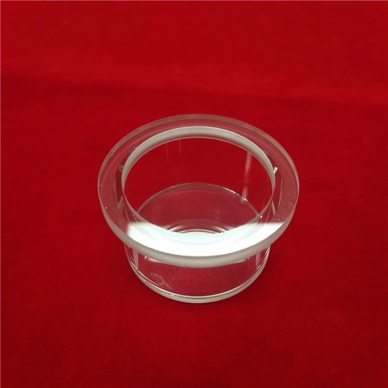 Flat Bottom High UV Transmission Customize Cylindrical Clear Optical Quartz Glass Cuvette Cell with Flange