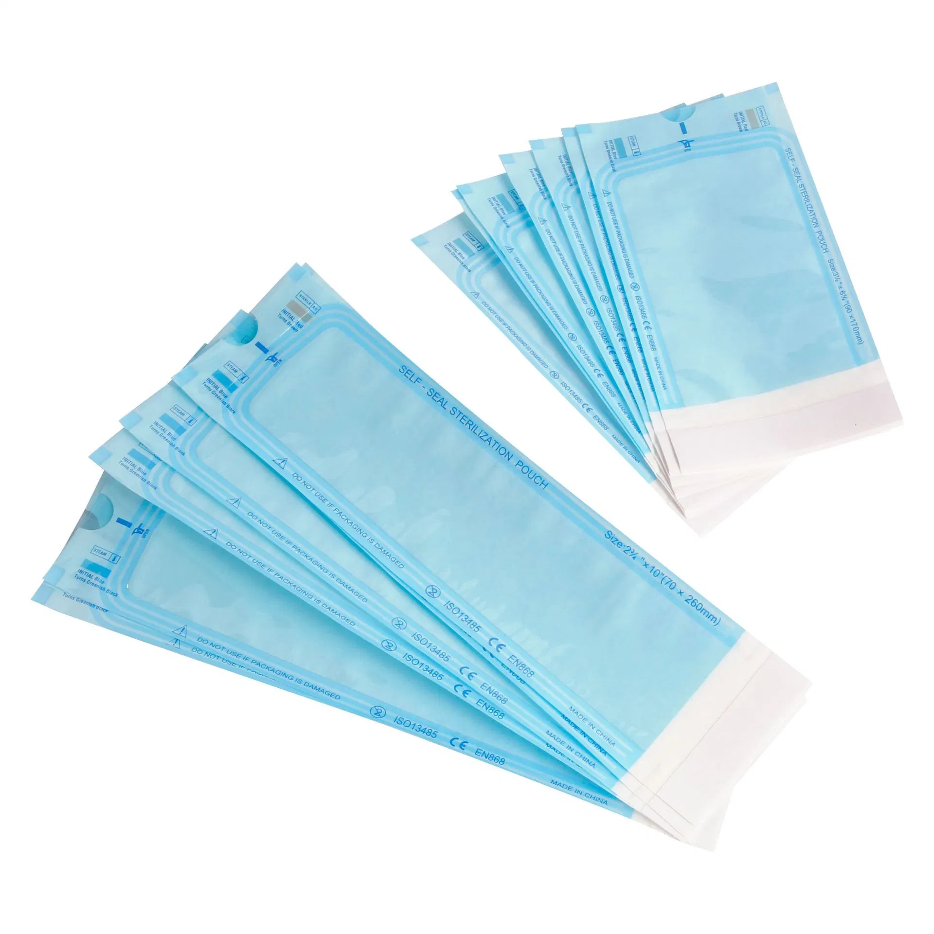 Eo/Steam/Gamma Sterilization Self Adhesive Tyvek Pouch Rolls for Medical Application