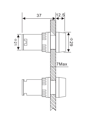 Utl LED Indicator Lamp Indicator Light Pilot Lamp Signal Lamp