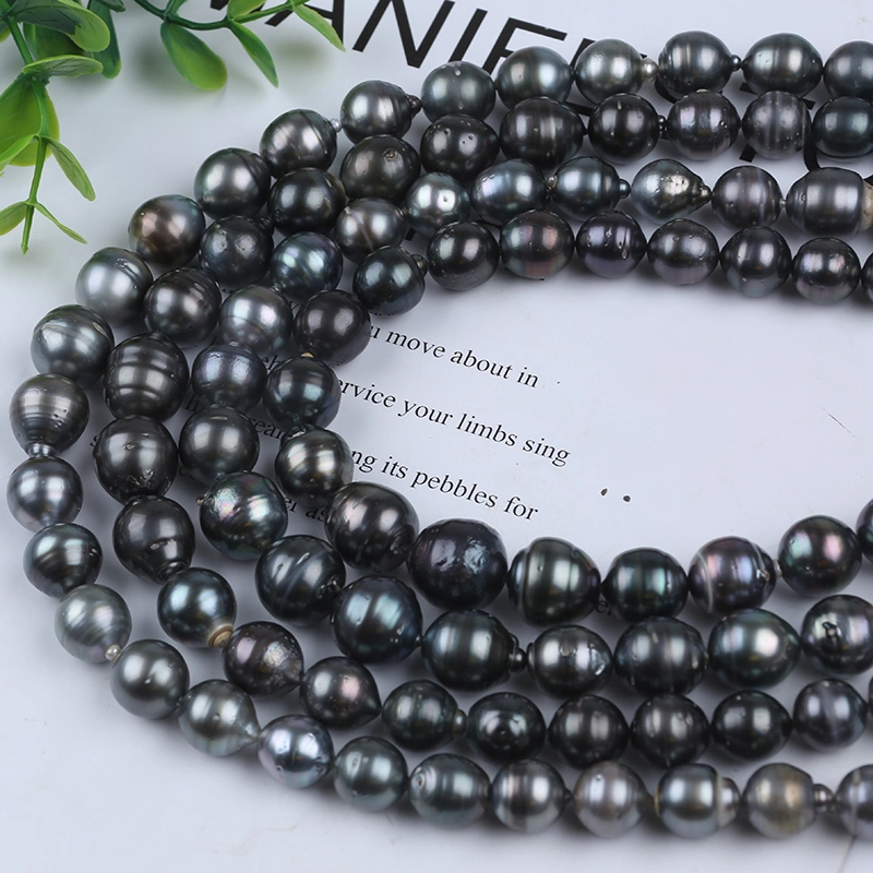 Bonne qualité 12-16mm Tahiti Black Pearl pour la fabrication de bijoux