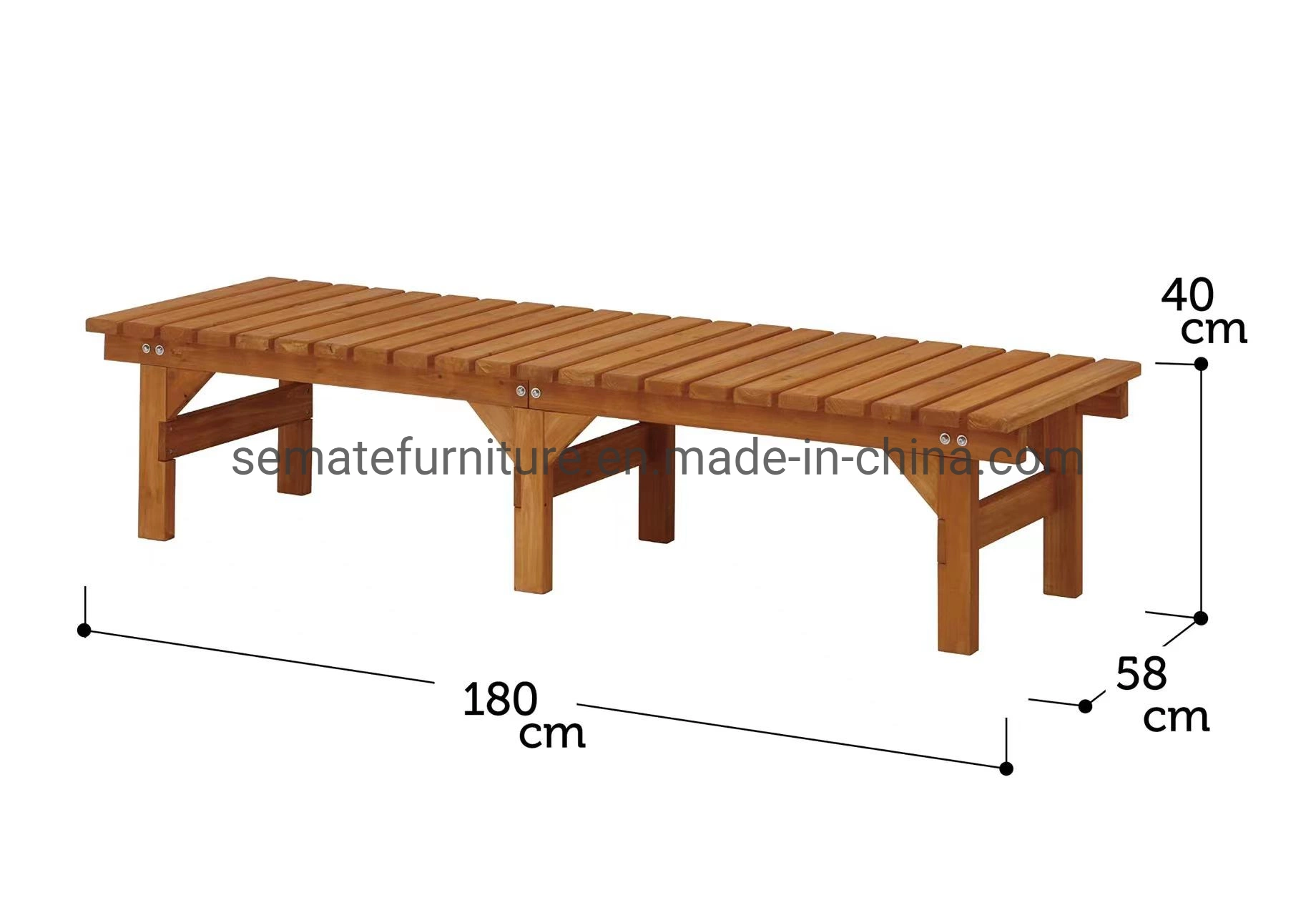 Meilleures ventes intérieur extérieur de siège en bois mobilier de banc en bois chaise de banc pour la maison, jardin, patio, parc, terrasse