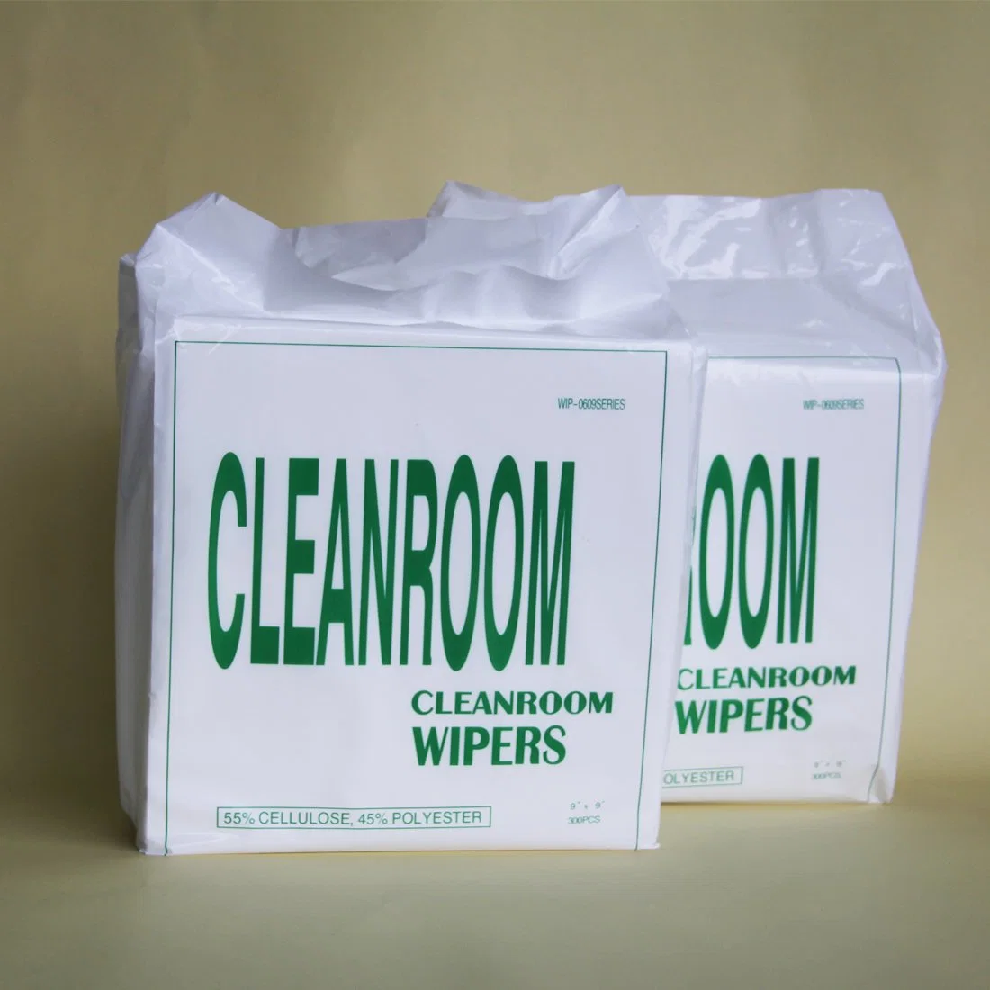 White Woodpulp Polyester Flat Sheet Disposable Cleanroom Wipe