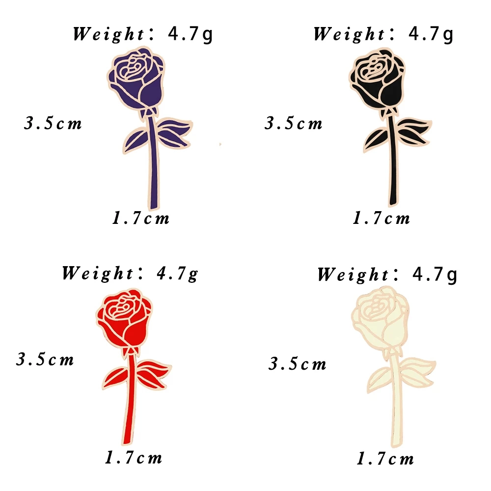 Customized Fashion Women Broooches Flower Charm Rose Enamel Sdg Bamboo Masonic Lapel Pins