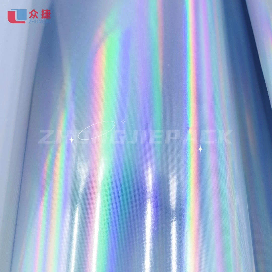 15um Rainbow Pet Metallized Waterproof Gift Greetings Card Printable Shimless Holographic Film