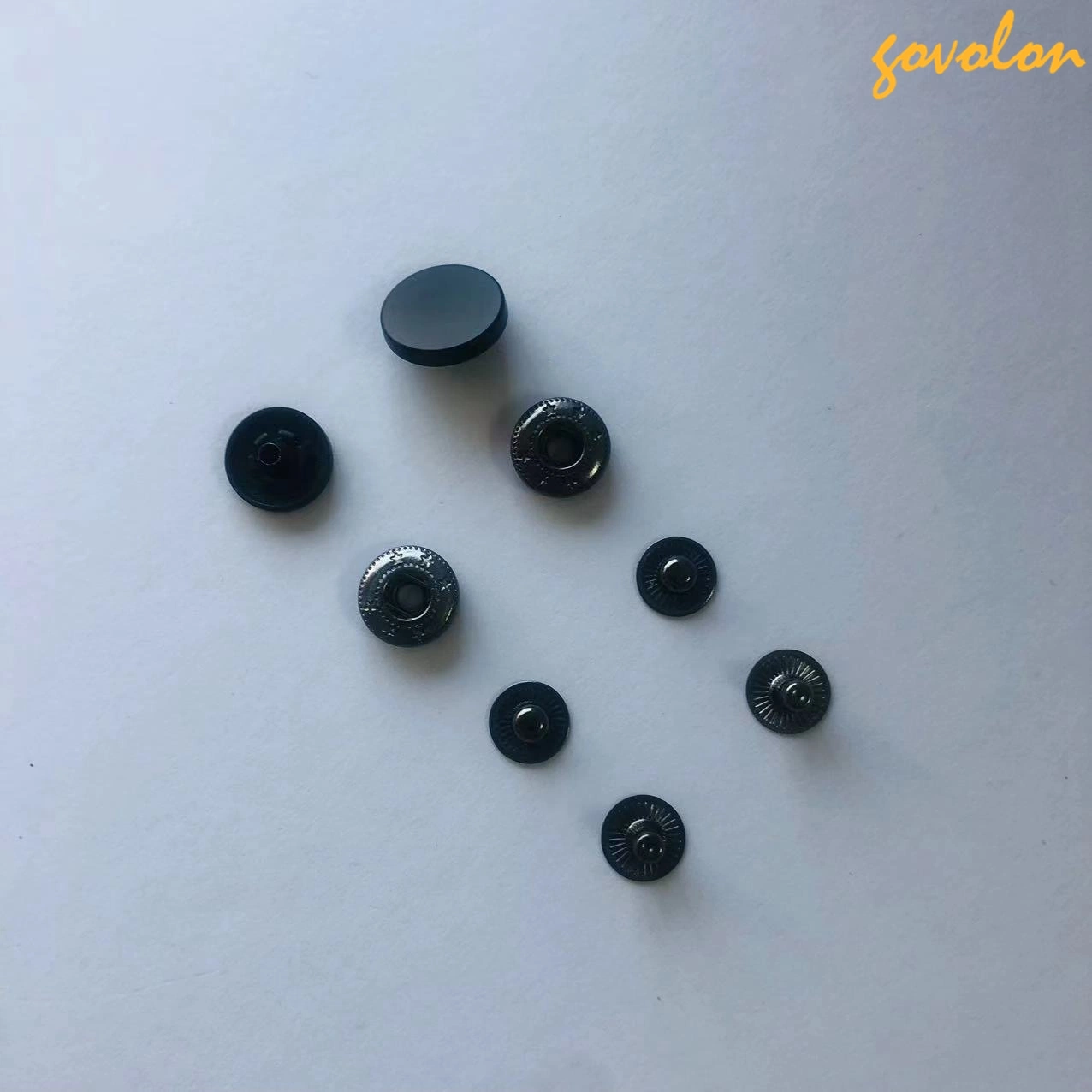 Fashion Round Accessories Black 15mm Garment Shank Metal Button