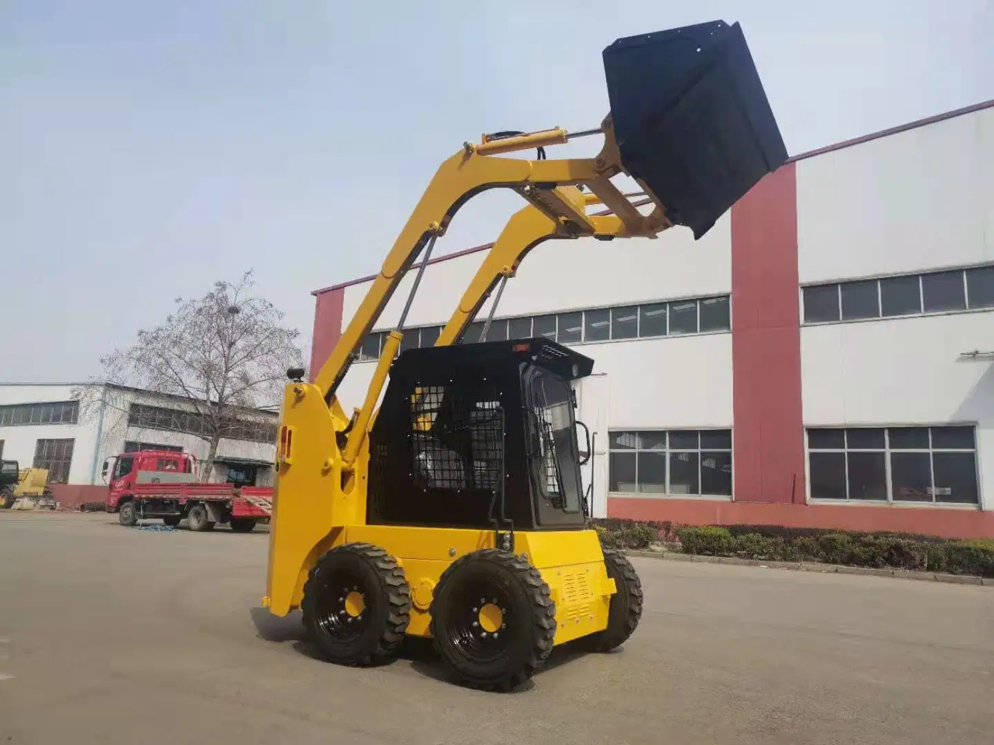 Mini Joystick Loader 500kg 700kg 1050kg 1500kg Wheel Skid Steer Loader with Attachments