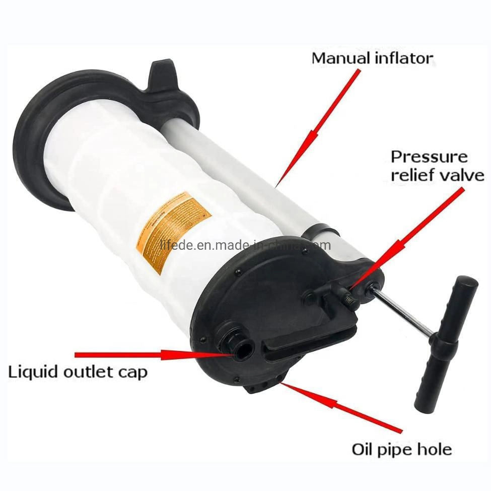 9L Manual Vacuum Engine Oil Fluid Extractor Pump Car Brake Fluid Oil Change Tool with Push Button