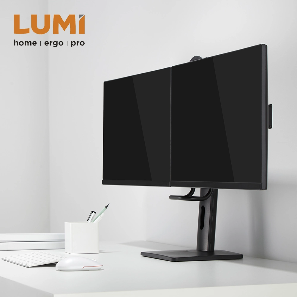 Factory Customized Computer Desk Mount Dual Screens Vertical Lift Monitor Arm Stand