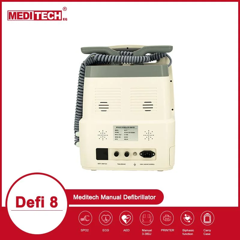 Meditech Medical Portable Emergency External Cardiac Medical Biphasic Defibrillator ECG Monitor Wholesale/Supplier Price