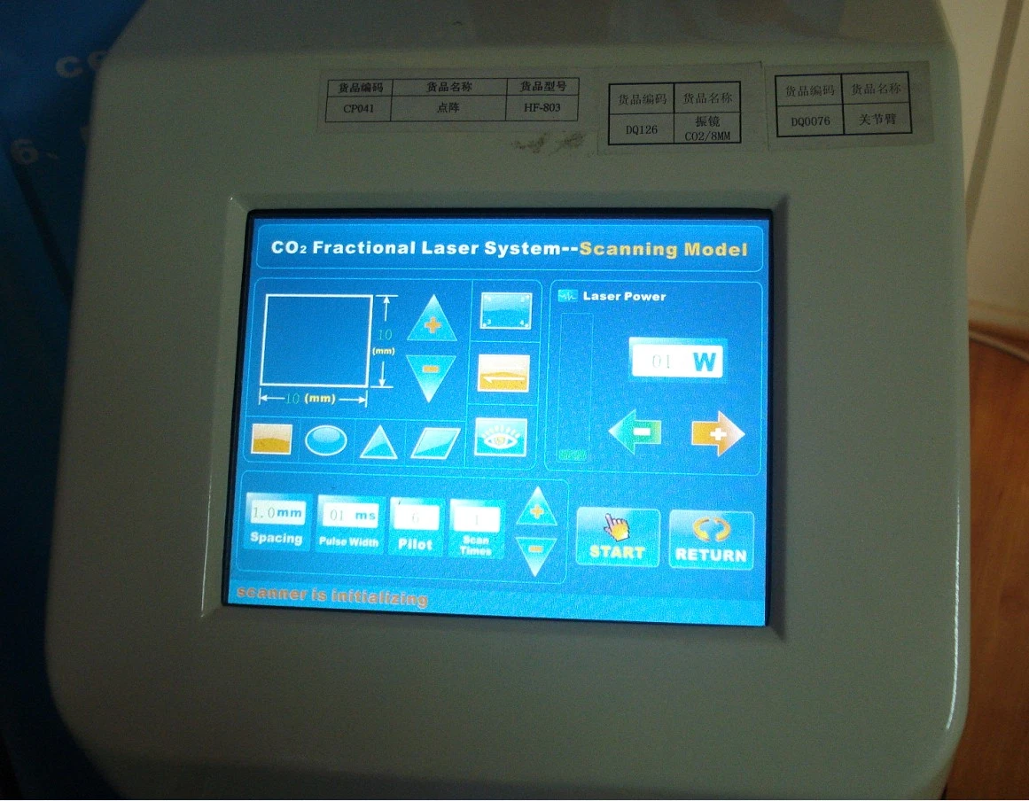 CO2 Eliminación de cicatrices en la cara con láser fraccional piel con tratamiento dermatológico Equipo