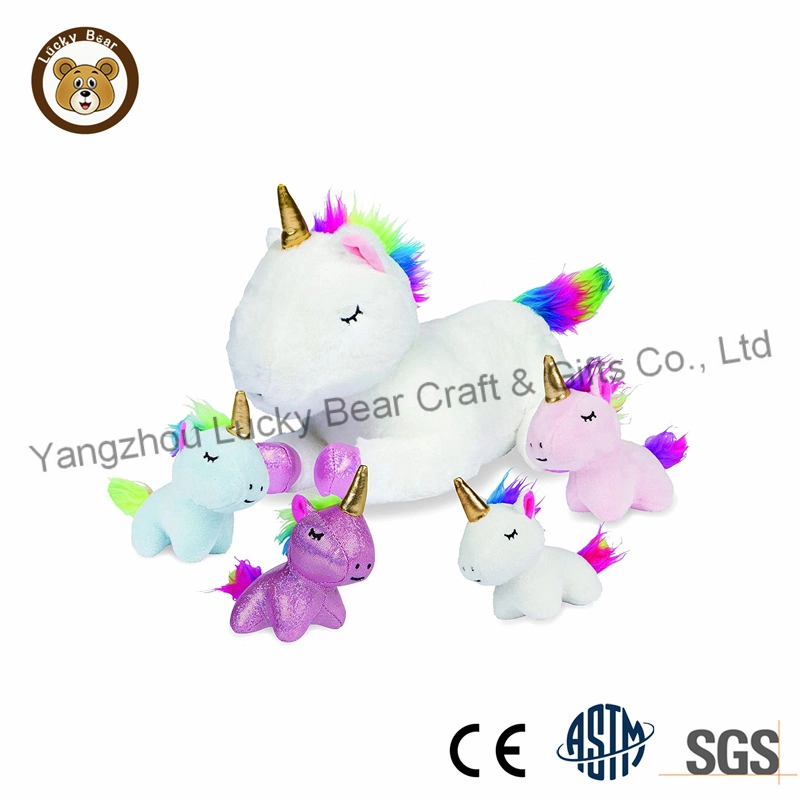 Yangzhou personalizado de la fábrica de peluche Unicornio coloridos juguetes para niños de la felpa