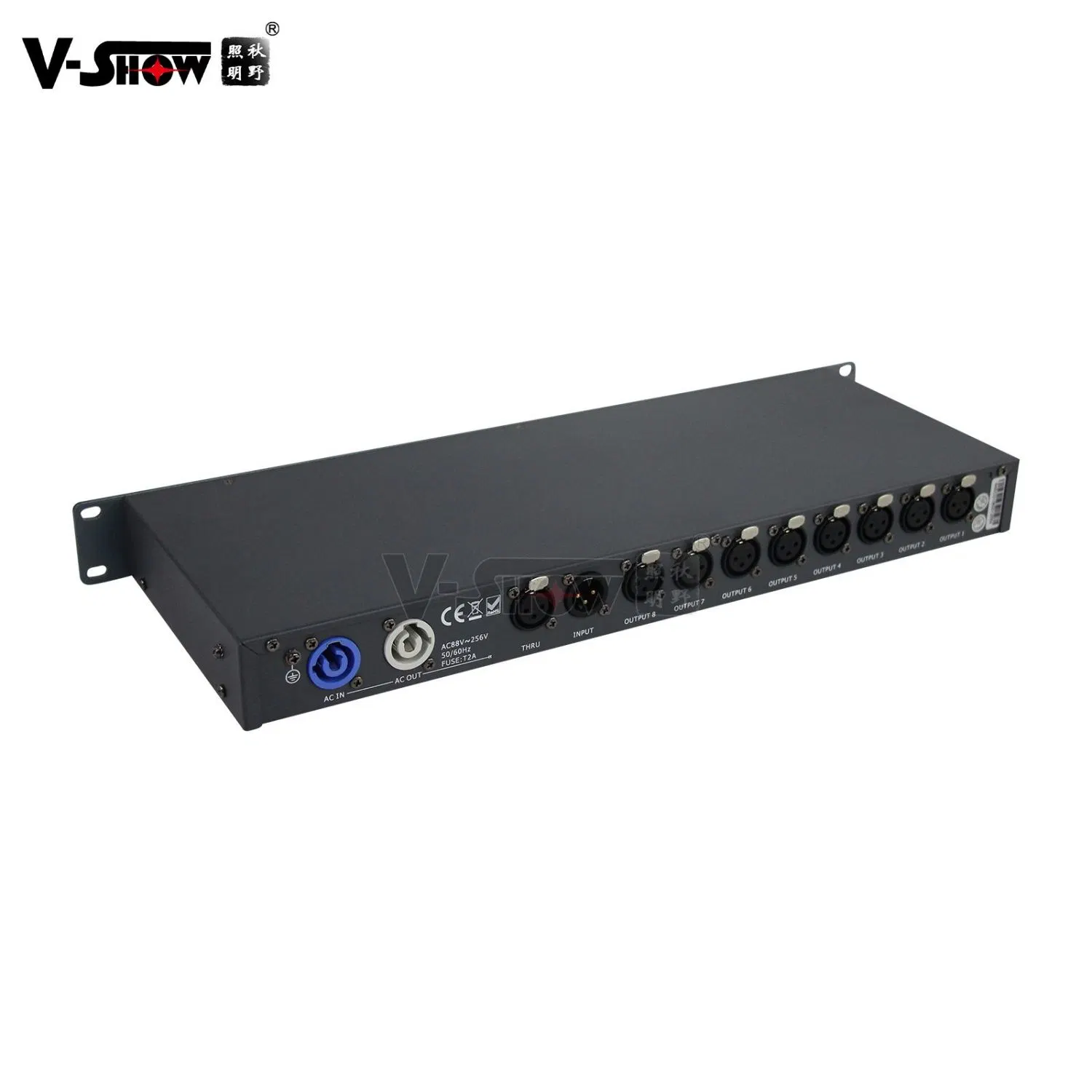 V-Show DMX Splitter Signal Amplifier 8 Port DMX Splitter Stage Machine DMX Splitter