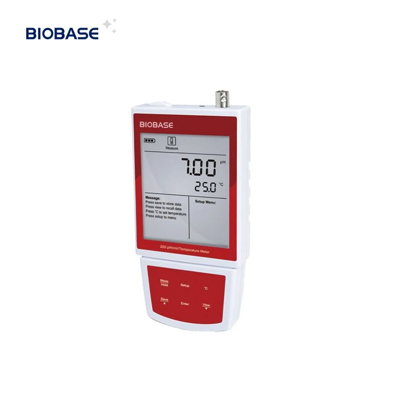 Biobase constante la temperatura de la normalización de la Salinidad de TDS de conductividad portátil pH-metro