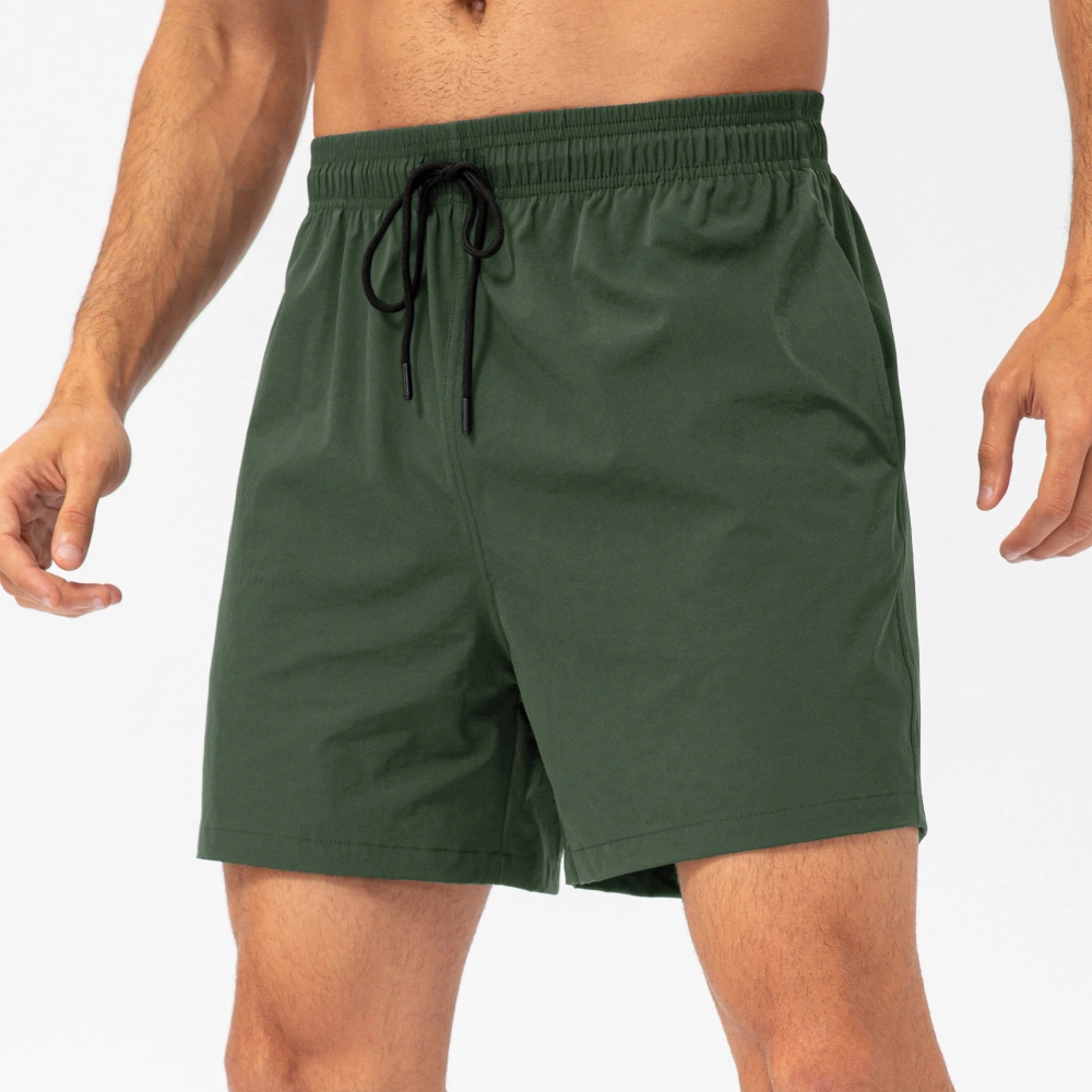 Os homens de Verão Desportivo soltas cinco minutos de calças curtas elástica com revestimento respirável Quick Dry Casual Fitness executando curtos