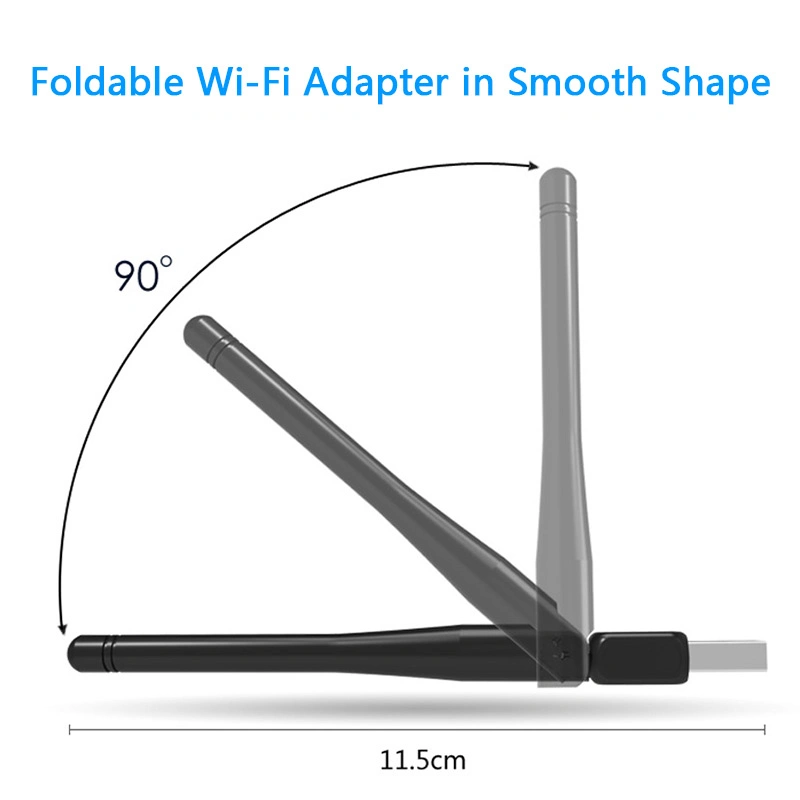 AC600 Dual-Band (433Mbps+150Mbps) USB 2,0 Wi-Fi adaptador compatible con Windows, Mac OS X.