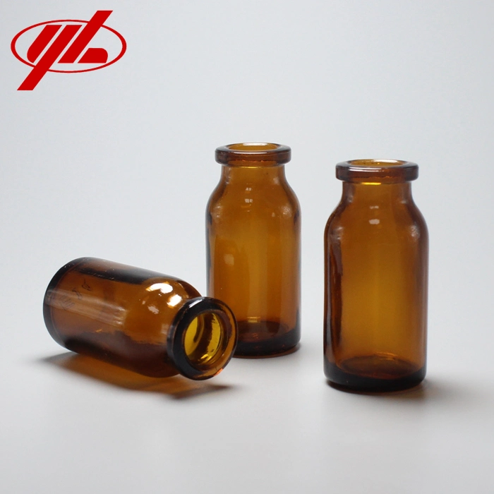 Amber 20ml 30ml 50ml 100 Injection Moulde Glass Bottle for Antibiotic