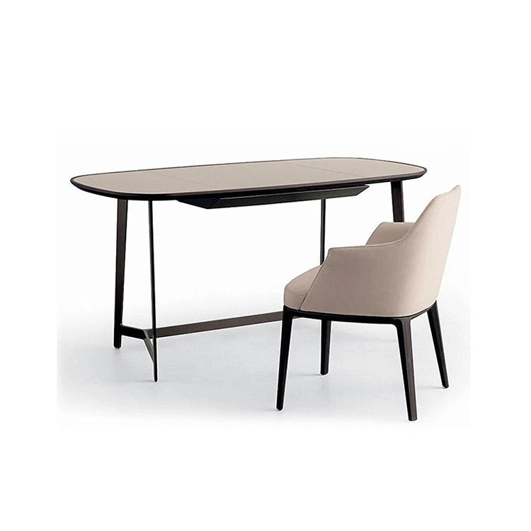 Modern Metal Frame Wooden Writing Table Studio Computer Desks for Home Office