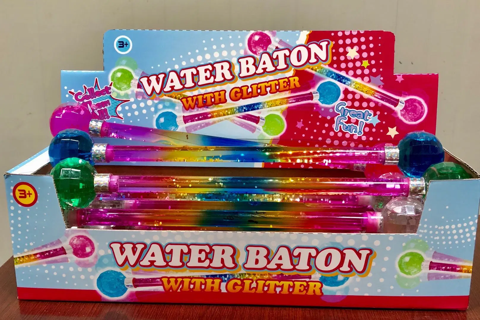 El líder de verano Cheer Glitter Baton, el agua Batton con purpurina Juguetes