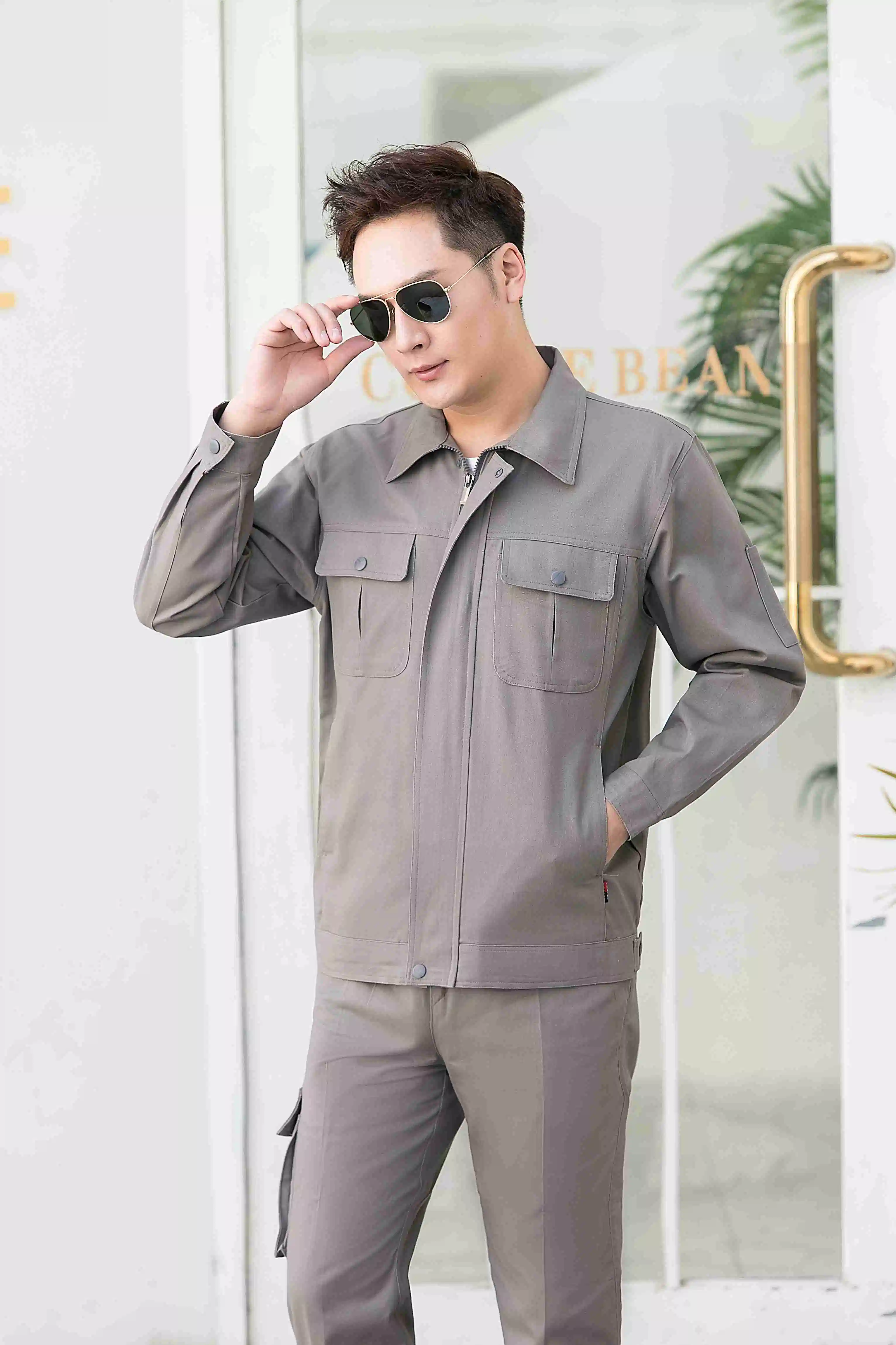 Cotton Adults Supermarket Clothing Uniform Work Clothes Work Wear