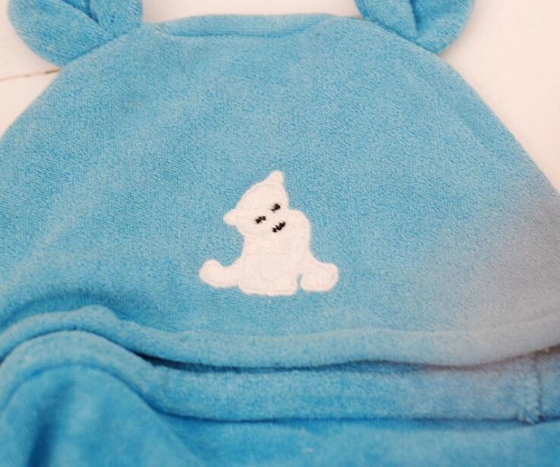 Top Quality Organic Cotton Baby Hooded Towel, Poncho Towel