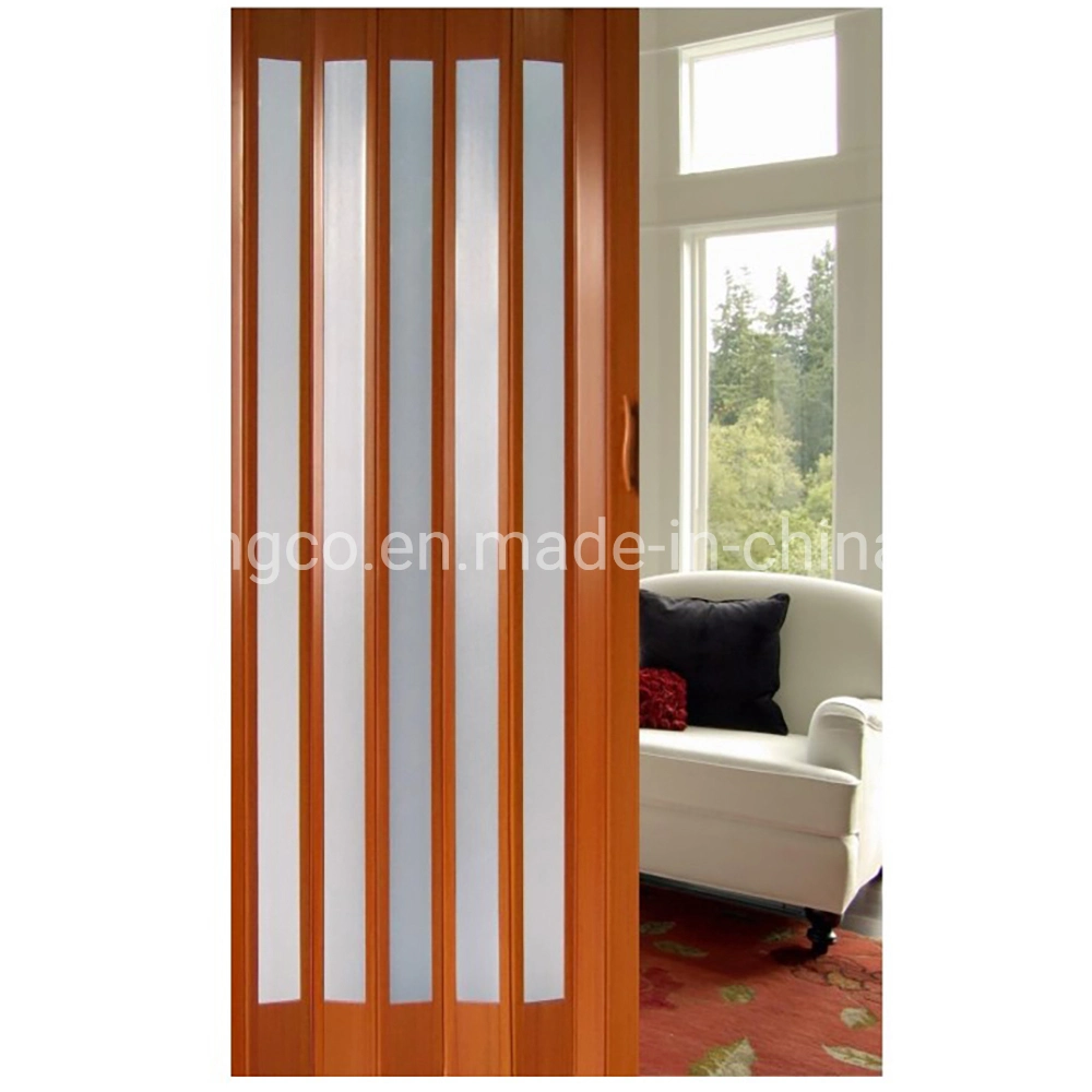 Commercial PVC Frame PVC Panel Customized Accordion Sliding Doors Manual Transparent Polycarbonate Folding Door Clear Plastic Glass Foldable