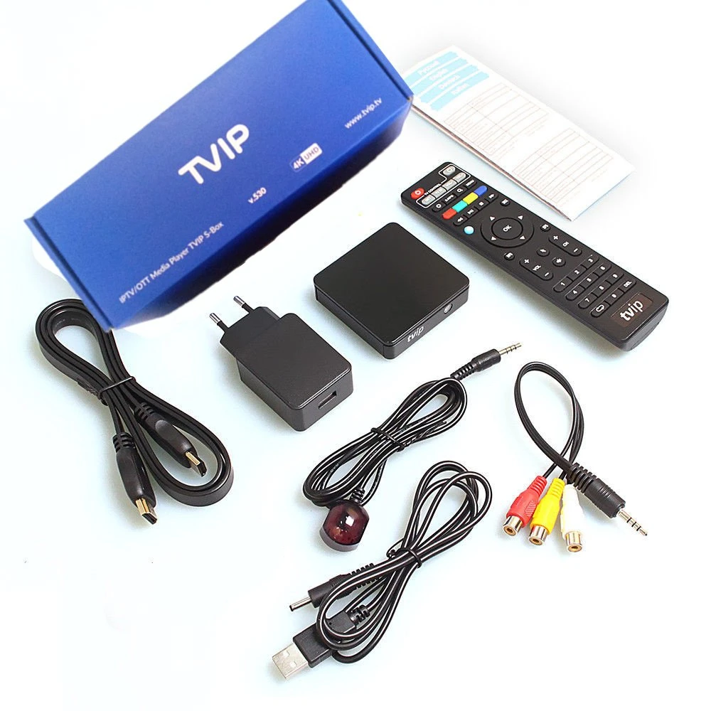 Оригинальные Tvip 530 S905W 1g 8g на базе Linux TV коробки передачи IPTV Отт Tvip В. 530 Linux 3D-телевизора в салоне установлен верхний S-Box