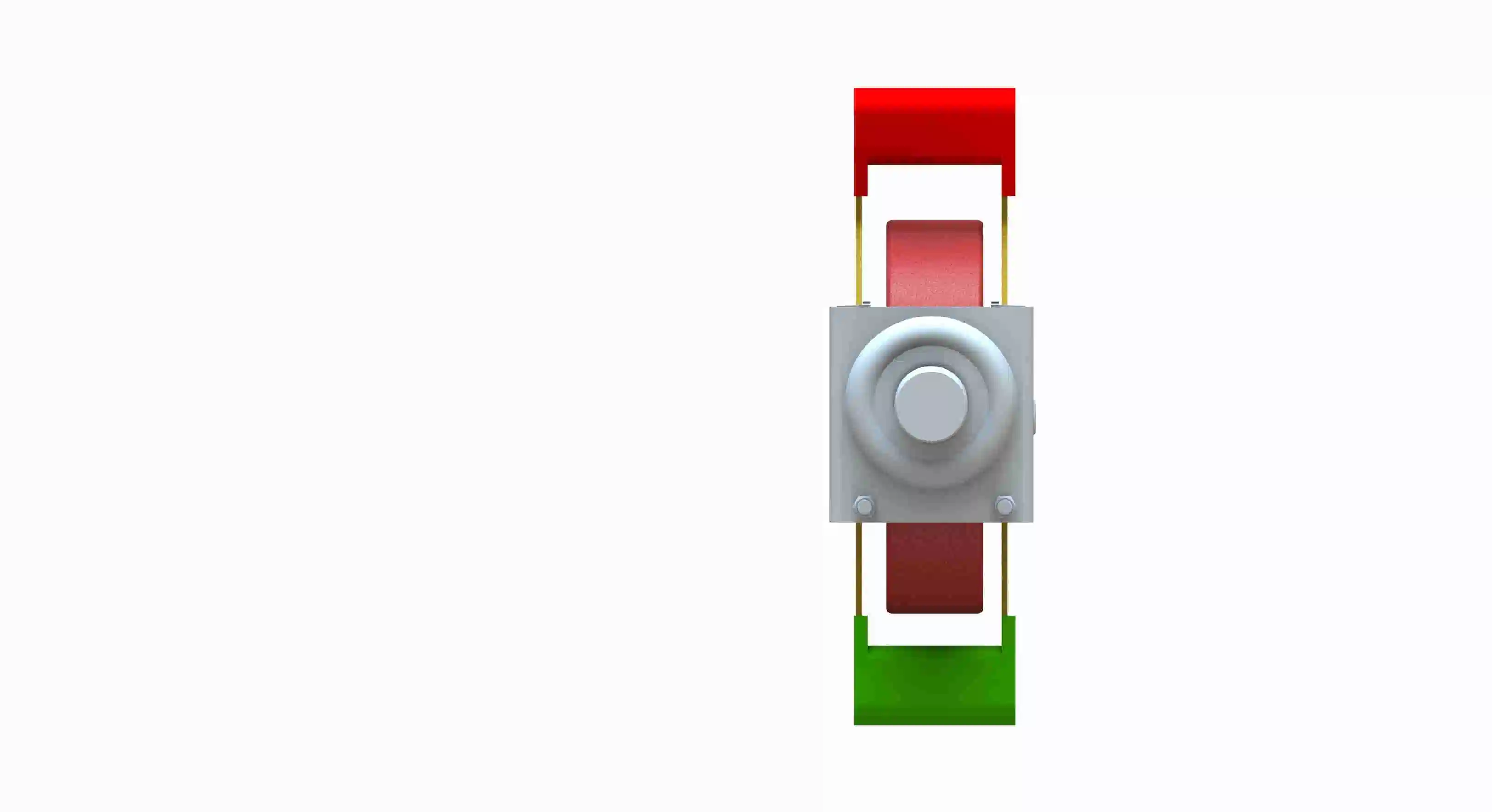 8 Inch Standard Top Plate Scaffold Caster with Rubber Wheel