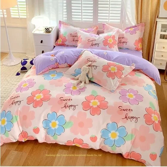 3D Printed Floral Bedspread Curtain Bedding Set with Curtains Fabric 12PCS Queen Size Bed Sheet Set with Curtains and Pillow
