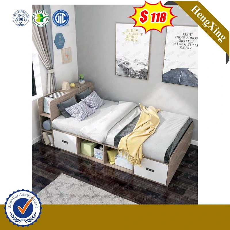 Modern Wooden School Dormitory Bedroom Furniture Wall Double Kids Children Bed