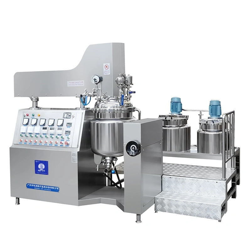 Cosmetic Equipment Oil Blending Cream Make Production Chemical Equipment Vacuum Emulsifier Homogenizer Price Mixing Machine