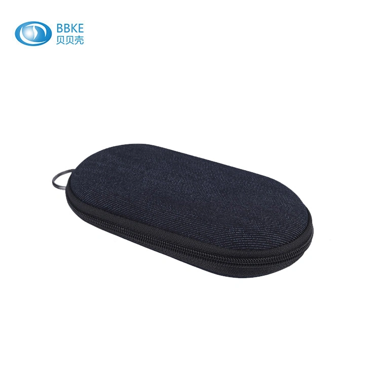 Portable Smell Proof Mini Travel Earbud Earphone Pouch Durable Cable Headphone Bag Protective Carrying Case EVA Zipper Linen Earphone Case Earbud Pouch