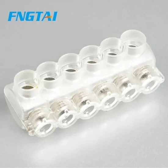 10nm Tightening Torque Transparent 4/6 Hole Electrical Wire Branch Connector