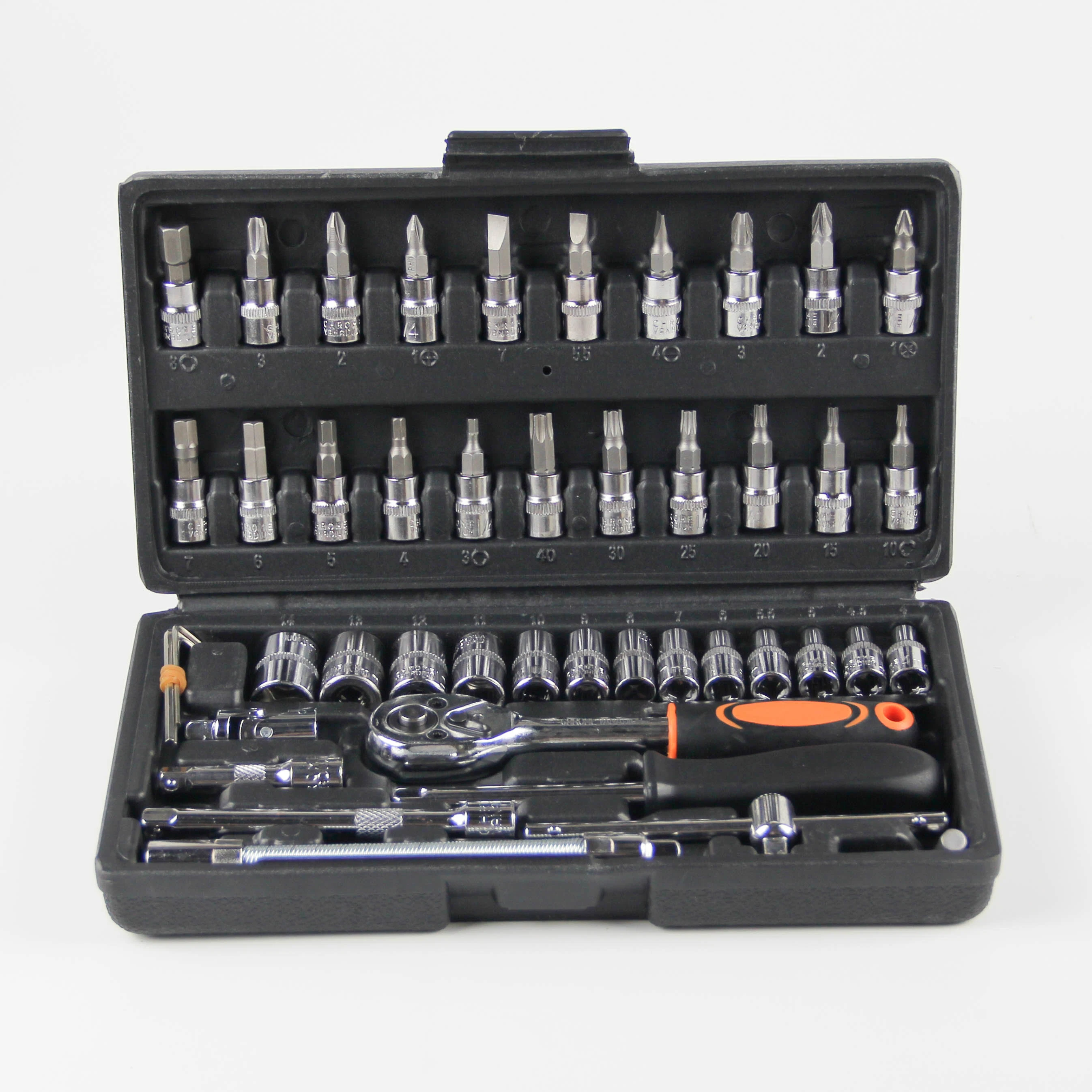 46 PCS ferramentas automático chave Conjunto de reparação automóvel longo conjunto de ferramentas manuais