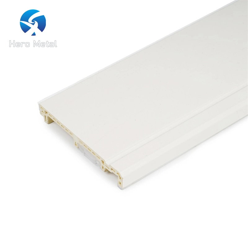 Precio barato 119mm Dormitorios plástico Baseboard PVC Negro tablas de planchar