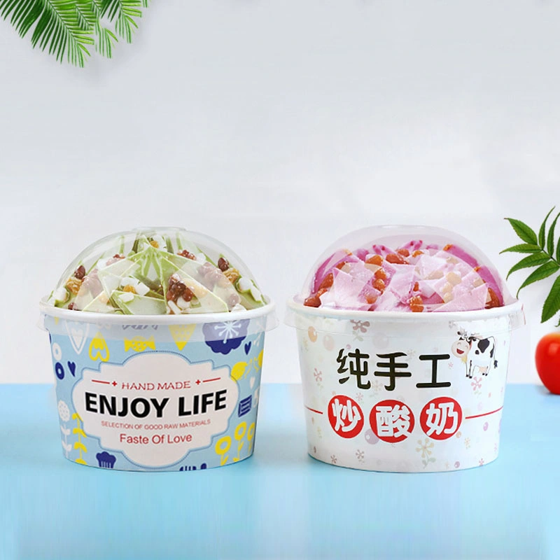 Customized Printed Food Grade Ice Cream Paper Bowl Disposable Paper Bowl