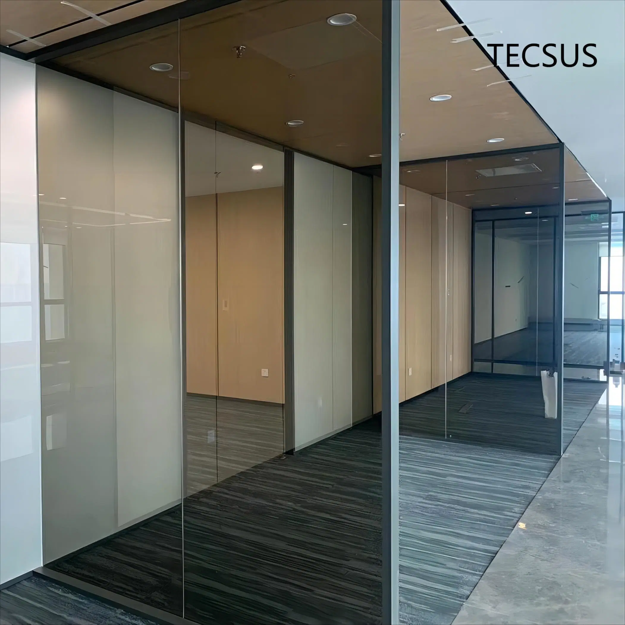 Factory Price Single Glazed Office Furniture Movable Room Divider Frameless Glass Partition Walls
