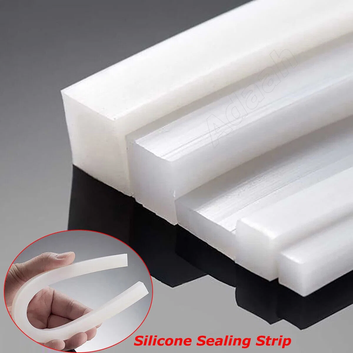 Customized Rectangle Silicone Solid Flat Rubber Seal Strip Square Sealing Strip