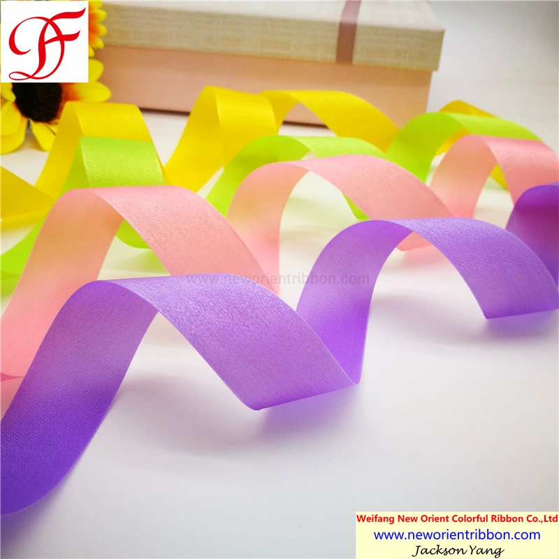 Wholesale/Supplier 3mm~75mm OEM/Customized Sparkle Sheer Satin Ribbon for Xmas/Gifts/Wrapping/Packing/Bows/Craft