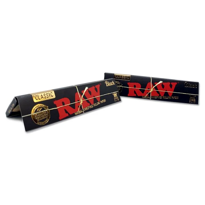 Haut de la marque de taille King personnalisé en vrac Logo imprimé en noir conseils Rolling Papers