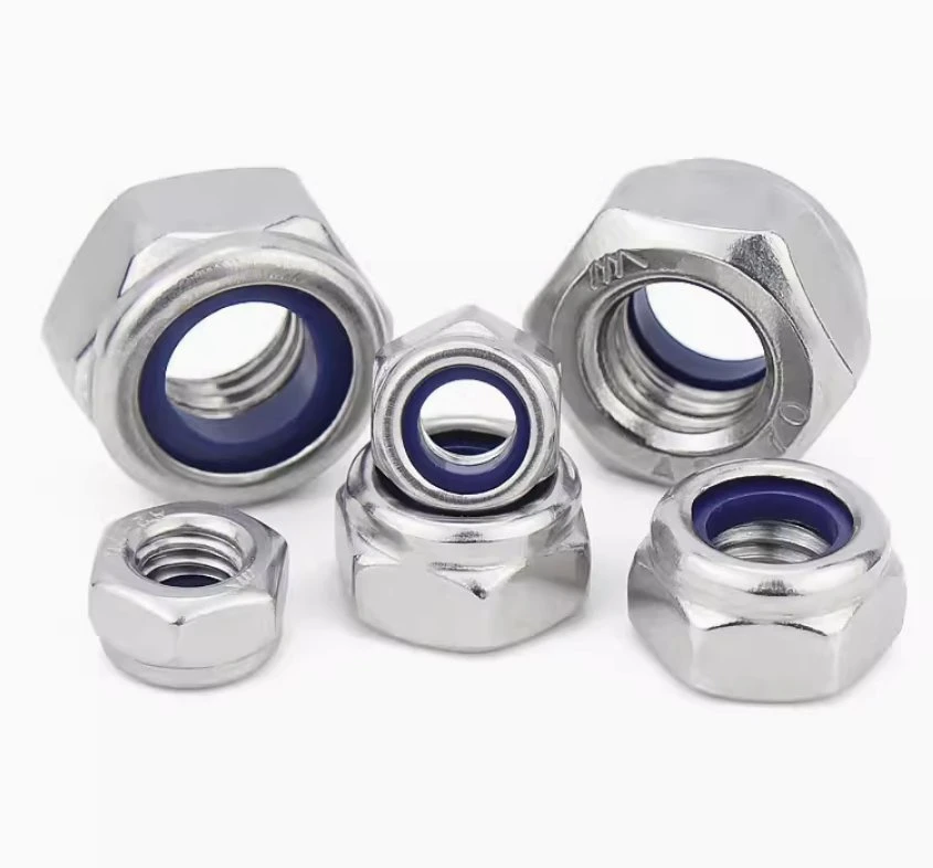 Stainless Steel Nylon Self-Locking Hex Nuts Locknut Slip Lock Nut