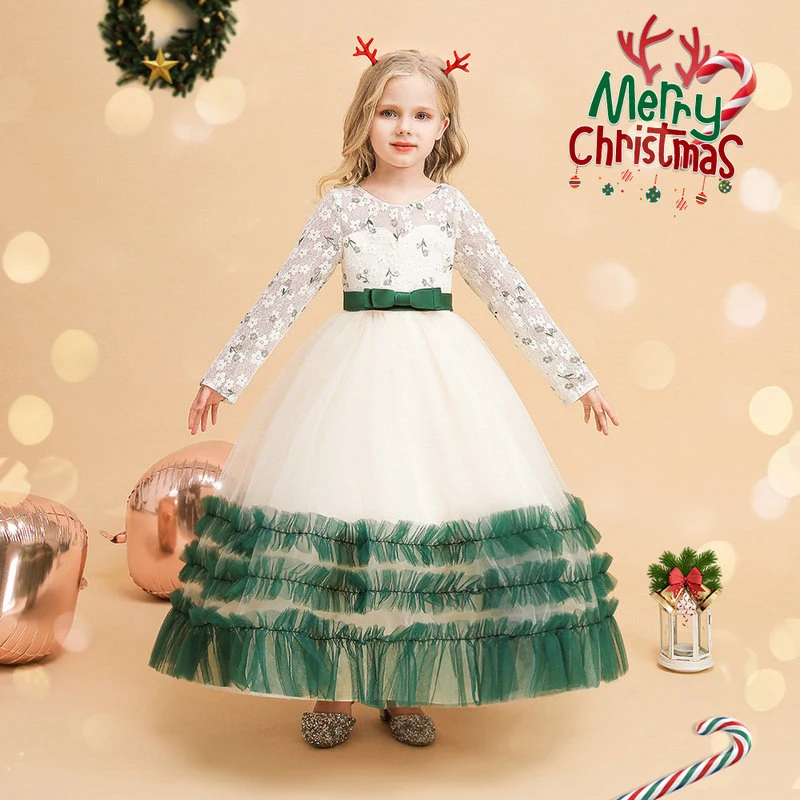 Children and Girls Christmas Dress Wedding Dress Evening Dress