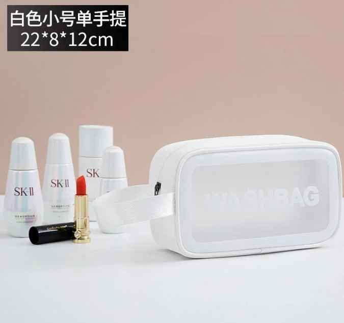 Grande capacité de lavage Portable Sac de Voyage Sac de Toilette transparent étanche de PU Maquillage cosmétique de cas cas de stockage