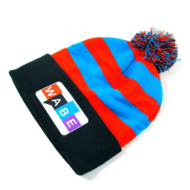 Manguito personalizado de Inverno Beanie Hat com tecidos de logotipo da etiqueta