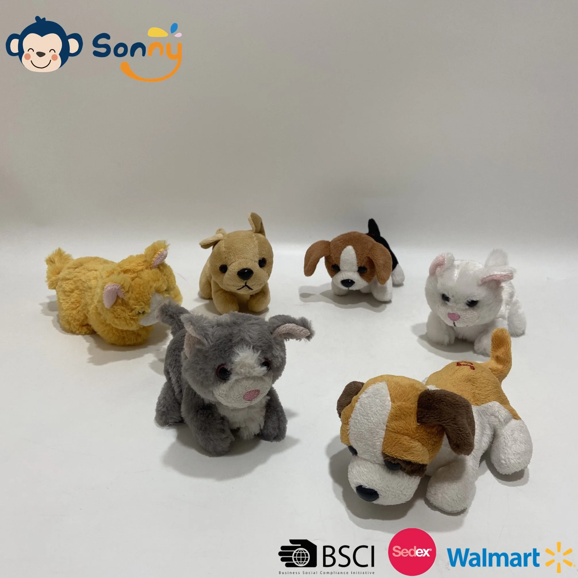 Cantando y agitando poco Plush Dog &amp; Cat.