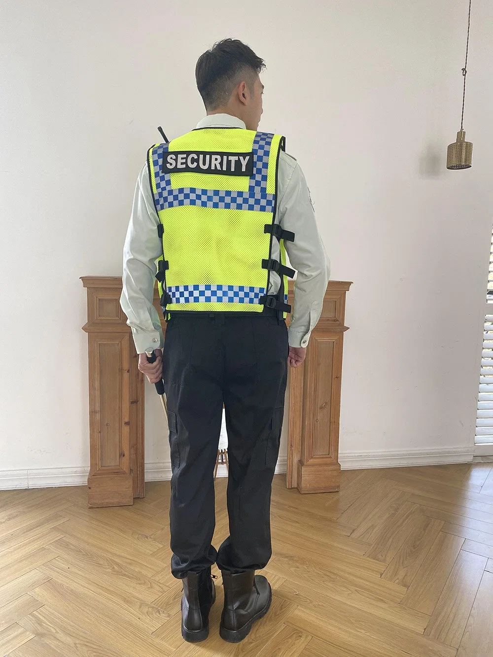 No Minimal Pockets Safety for Men Security Hi Vis Vest with Reflective