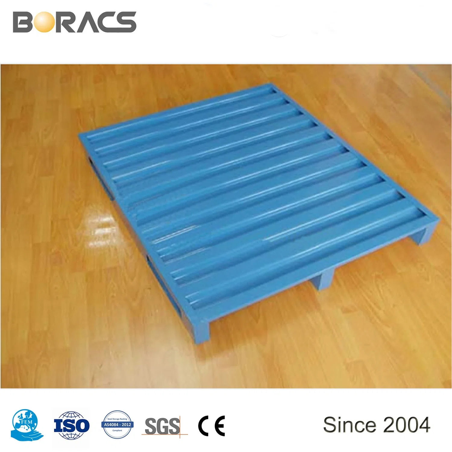 Durable Warehouse Nestable Stacking Pallet Heavy Duty Rack Warehouse Steel Pallet Rack Steel Pallet