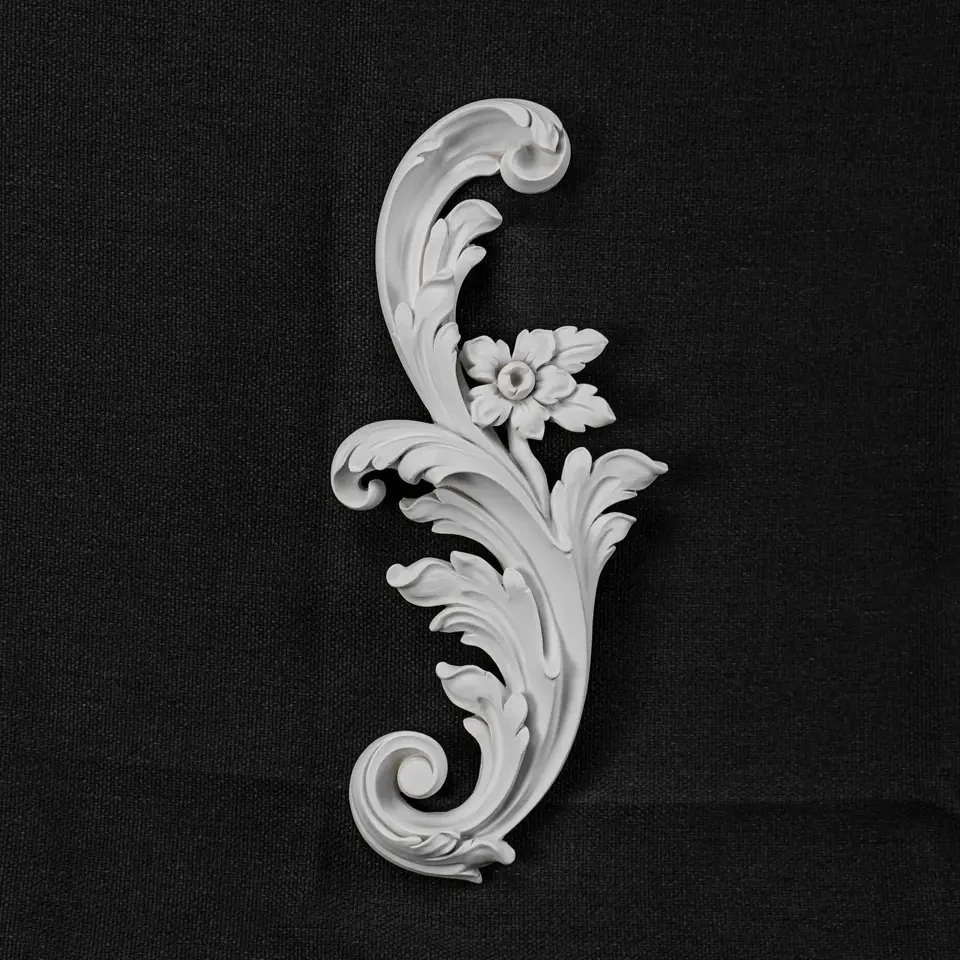 High quality/High cost performance  Primed White Polyurethane PU Decorative Ceiling Corner Molding Veneer Accessories Ornaments