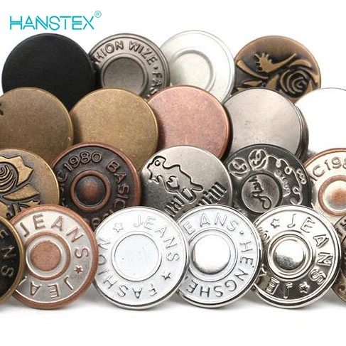 Hans Manufacturer OEM New Style Zinc Alloy Jeans Button